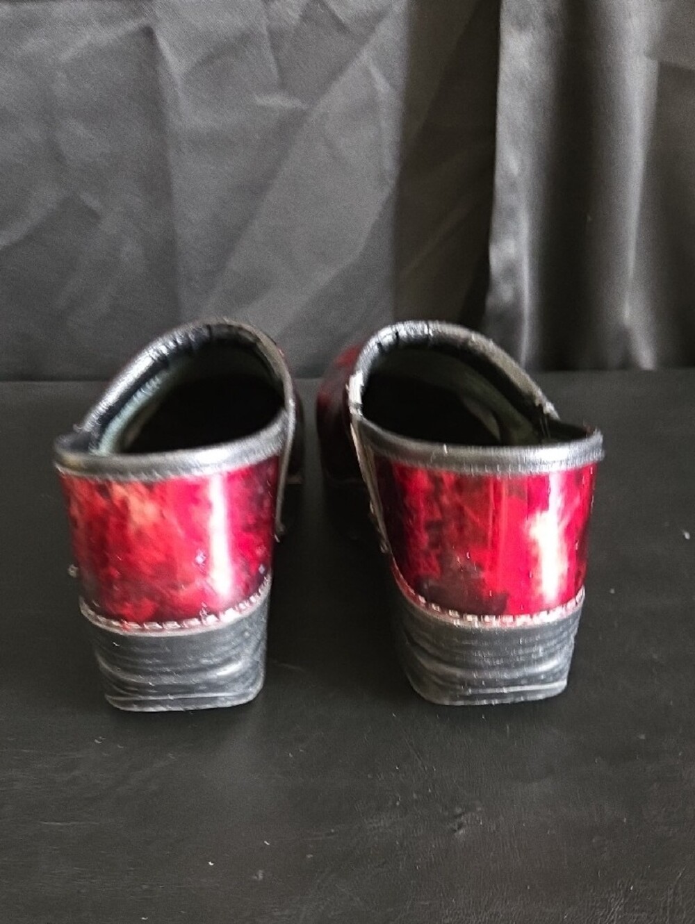Dansko Women’s Red Patent Leather Clogs with Black Sole - Picture 3 of 9